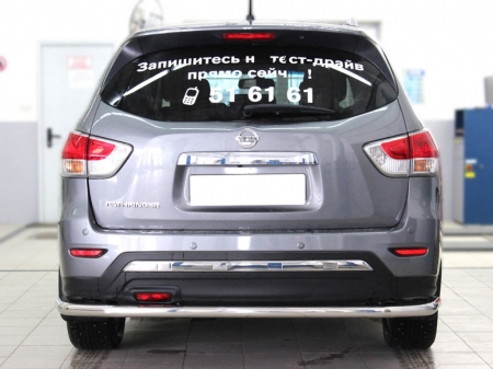Nissan Pathfinder 2014-наст.вр.-Защита заднего бампера полноразмерная d-60